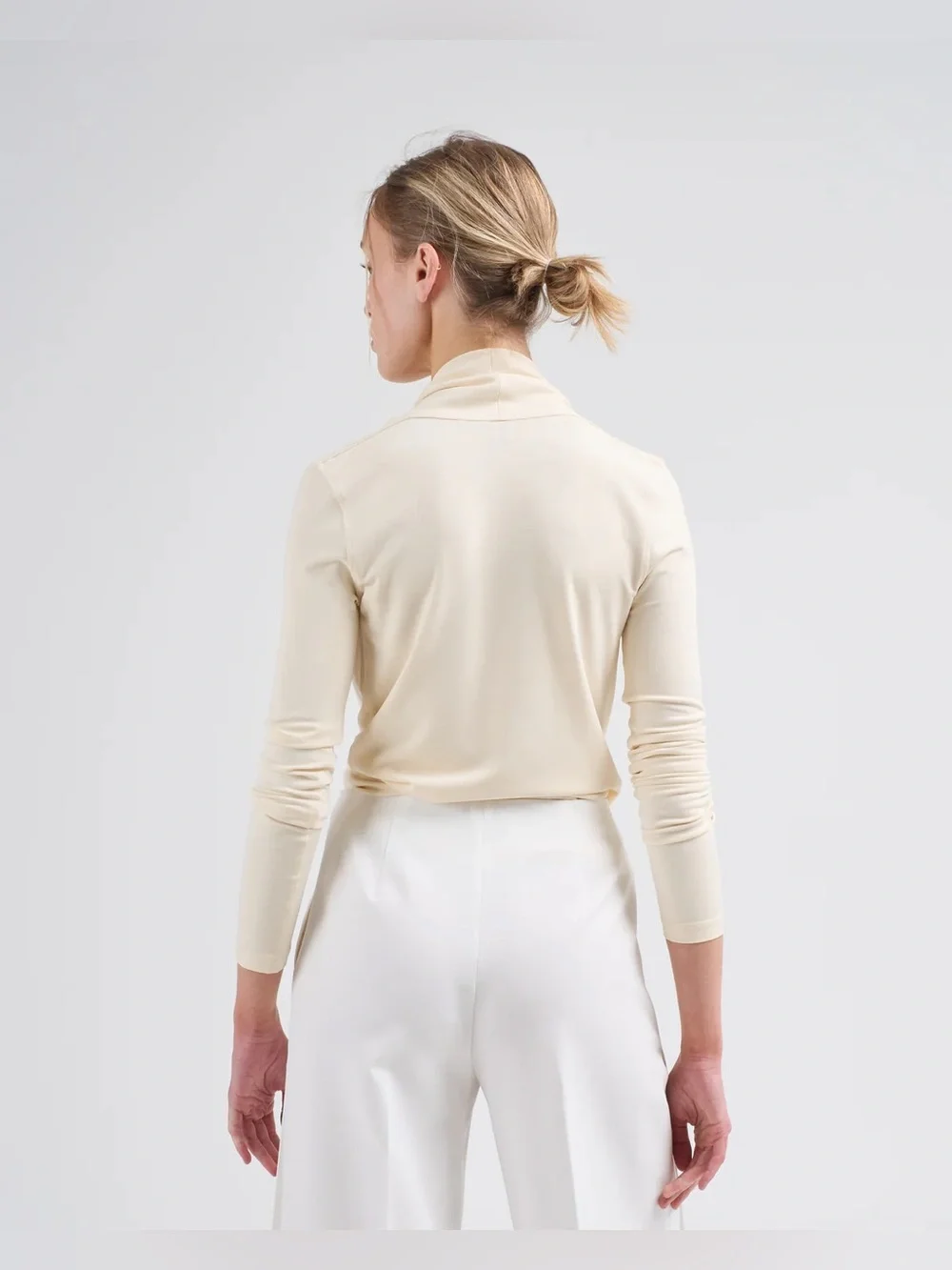 TOTEME Cream Wrap-Effect Draped Jersey Top - Long Sleeve - XXS (0) - BNWT - Picture 5 of 13